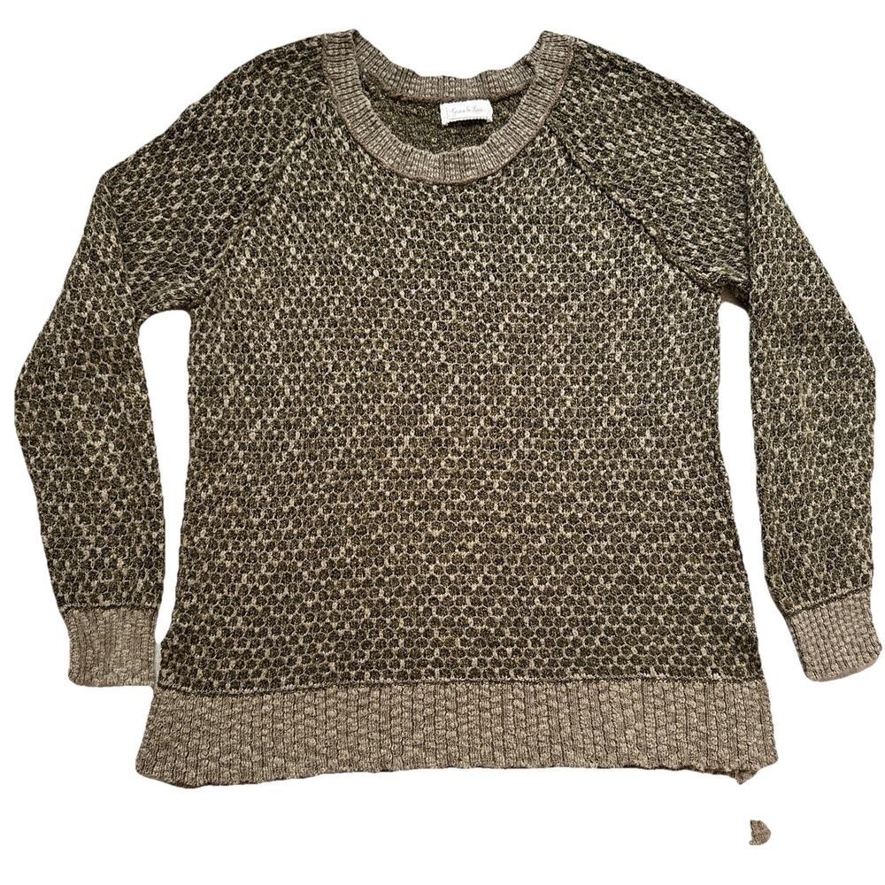 Grace & Lace Womens Long Sleeve Knit Sweater Olive Green XLarge